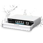 NICGIGA Outdoor Waterproof 4-Port Gigabit PoE Switch with 4 Port PoE+@78W + 1000Mbps Uplink Port, 5 Port IEEE802.3af/at Power Over Ethernet Switch Unmanaged with VLAN Function, Plug & Play