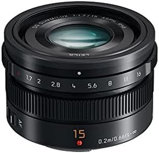 Panasonic LUMIX G Series 15mm F1.7 Micro Four Thirds Leica DG Summilux Fixed Focal Length Wide-Angle Prime Lens with Nano Surface Coating (H-X015E-K)