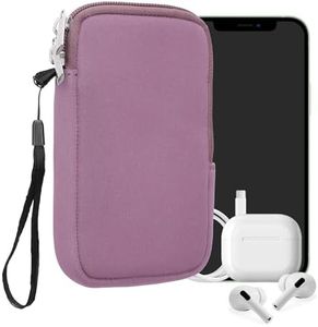 kwmobile Estuche de Neopreno Universal para Smartphone - Funda Protectora con Cremallera para XL - 6,7/6,8" Lila