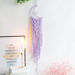 Purple Moon Dream Catcher with Lights, Macrame Gifts for Girls, Bohemian Home Decoration, Gift Idea, Moon Decor, Teen Girl Gifts, Room Decor, Bedroom Decor, Women Gifts, Birthday Gifts, Party Gifts