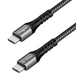 Fasgear USB C to Type C Cable, USB 3.1 Type C Gen 2 Fast Charge Cable, 100W Power Delivery, 10Gbps Data Transfer, 4K@60Hz Video Output, Compatible for Type-C Device (Black, 6ft)