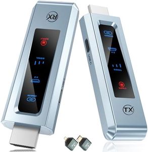 Wireless HDMI Transmitter and Receiver, 98 FT/30M Stabile Verbindung, 2,4G/5G tragbarer HDMI Wireless mit LED-Bildschirm, Plug & Play für Streaming Video Audio File von, Laptop, PC zu HDTV, Projektor.