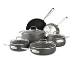 All-Clad E785SC64 Ha1 Hard Anodized Nonstick Dishwasher Safe PFOA Free Cookware Set, 10-Piece, Black