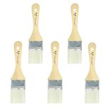 Colorantic | Flat White Silk Small Brush Chalk Paint Brushes Kit - Paint Brush Set - Paint Brushes for Acrylic Painting | Arts and Craft Home Decor Varnish (Bundle of 5 Snow White Brushes)