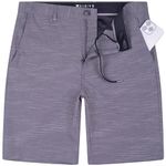 Visive Golf Shorts for Mens Hybrid Boardshorts Stretch Swim Trunks Short Grey - 34