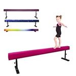 EL&IT·Wings 6ft Gymnastic Balance Beam,Adjustable High and Low Level Floor Beam - Highly Stable - Gym Practice Training Equipment for Kids Children Girls Home (Pink)