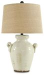 Signature Design by Ashley - Emelda Table Lamp - Vintage Casual - Cream (L100664)