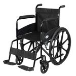 Vissco Venante Wheelchair For Patients, Old People, Adults With Safety Belt, Foldable, Lightweight, Epoxy Coated, Weight Capacity - 100 Kg