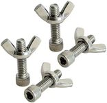 Chester’s Clay - Bat Pins - Set of 2 Bolts and 2 Wing Nuts - Fits Any Standard Pottery Wheel Head and Bat - 100% Stainless Steel - Small Size