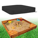 Hoypeyfiy Sandbox Sandpit Cover, Large Kids Sandbox Cover for Sand and Toys Protection, Square Sandbox Protective Cover with Drawstring 70.86 * 70.86inch