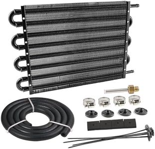 EVIL ENERGY 5/16" Transmission Oil Cooler, 8 Pass Tube and Fin Cooler Kit Universal Aluminium Black
