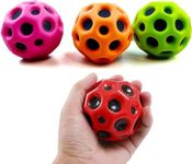 MOROVIK Moon Ball Bouncy Coral Ball Anti Stress Ball (Pack of 1 - Multicolor) (Pack of 3 - Multicolor)