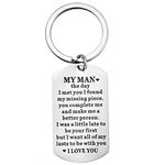 Gifts for Boyfriend - My Man Keychain Gifts for Husband I love You Key Rings Gifts for Him Birthday Valentine's Day Gifts for Men