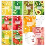 Face Sheet Mask Variety Set,10PCS Moisturizing Clean Facial Paper Sheet Mask for All Skin Types,Hydrating Beauty Sheet Mask Set for Women Men