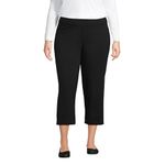 Lands' End Women's Starfish Mid Rise Crop Pants, Black, X-Large Plus