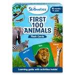 Skillmatics Thick Flash Cards for Toddlers - First 100 Animals, Montessori Toys & Educational Games, Preschool Learning for Kids 1, 2, 3, 4 Years