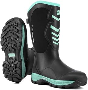 Wovenpak Hunting Boots for Women, Women's Waterproof Rubber Boots with Steel Shank, Insulated Mud boot, 6mm Neoprene Anti-slip Outdoor Work Boots, Size 6-11