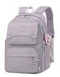 SellerFun Teen Girls Casual Backpack High Middle School Daypack Women Daily Travel Laptop Bag(A Grey,29 Liters)