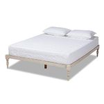 Baxton Studio Iseline King Size White Finished Wood Platform Bed Frame