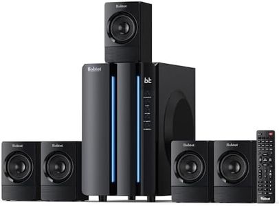 Bobtot Surround Sound Systems Home Theater System - 800 Watts Peak Power 6.5" Subwoofer 5.1/2.1 Wired Stereo Speakers Strong Bass with HDMI ARC Optical AUX Bluetooth Input