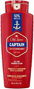 Old Spice Body Wash for Men, Captain Scent Of Bergamot, Long Lasting Lather, 24/7 Shower Fresh with Lasting Scent, Red Collection, 709ml