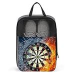 Dart Board Target Water Fire Shoe Storage Organizer Shoe Pouch with Zipper for Travel and Daily Use with Handle