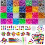 12100+ Loom Rubber Bands Bracelet Making Kit, Big Giftable Case with Premium Quality Accessories, 28 Unique Bright Colour Bands, Best Gift for Christmas and Birthday, Refill Kit for Girls & Boys By Momo's Den