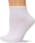 Hanes womens Comfortsoft Ankle Sock, 3-pack fashion liner socks, White Assorted, Shoe Size 8-12 US