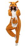 CHPIEPAJMAL Adult Animal Onesies Pajamas Cosplay Costume Halloween Sleepwear, Kangaroo, Large