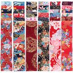 EXCEART 36Pcs Fabric Quilting Strips Japanese Style Jelly Roll Fabric Cotton Craft Fabric Bundle Patchwork Craft Fabric for DIY Craft Sewing Patchwork 6. 25x100cm Colorful