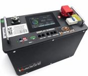 MuscleGrid Thunder Pro 24V 120AH LiFePO4 Smart Battery, Heavy Duty, with Display Screen and Active Balancing (25.6, Volts)