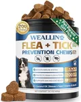 Flea and Tick Prevention for Dogs, 200 Soft Chews for Dog Fleas Ticks Treatment, Natural Dogs Oral Flea Chewables Support Supplement, Flea and Tick Chews for All Breeds & Sizes