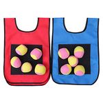 vdha Dodgeball Game Set - 2Pcs Kids Dodgeball Tag Vests with 10 Sport Balls for Indoor Outdoor Playground Games