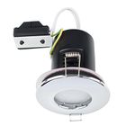 MiniSun Fire Rated Bathroom/Shower IP65 Polished Chrome Domed GU10 Ceiling Downlight