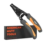 AMERICAN MUTT TOOLS Hybrid Wire Strippers Electrical – Small Wire Stripper Tool 22 – 10 AWG | Commercial Wire Stripping Tool Kit, Wire Cutter Stripper Pliers, Electric Wire Stripper for Electrician