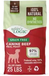 Nature's Logic Grain-Free Dry Dog Food - All-Natural, High Protein, No Synthetic Vitamins/Minerals - Gluten Free - Supports Healthy Digestion - All Breeds & Ages - Beef Meal Feast, 25lbs