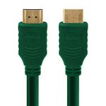 Cmple - HDMI Cable 10FT High Speed HDTV Ultra-HD (UHD) 3D, 4K @60Hz, 18Gbps 28AWG HDMI Cord Audio Return 10 Feet Green