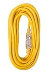 Bergen Industries Extra Heavy-Duty Outdoor Single Receptacle Extension Cord, 25', 12 AWG, 15A/125V AC, Orange