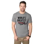 Crazy Dog T-Shirts Mens Worlds Greatest Father - Farter T Shirt Funny Dad Gifts for Father's Day Grey S