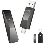 ySky 512GB USB 3.2 Solid State Flash Drive 1000MB/s High Speed USB C+ USB 3.2 Gen2 Dual Interfaces Thumb Drive, USB Memory Photo Stick for iPhone15/15 Plus/15 Pro/15 Pro Max/USB-C Phone,Laptop,Mac