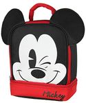 Mickey Mouse Dual Compartment 3D Ears Winking Mickey Insulated Lunch Box