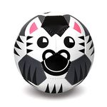 Daball Kid and Toddler Soccer Ball - Size 1 and Size 3, Pump and Gift Box Included (Size 1, Happy, The Zebra)