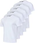 Real Essentials 5 Pack: Men’s 100% Cotton Casual T-Shirts Plain Jersey Shirts Fashion Tees (Big & Tall Available)- Set 3, L