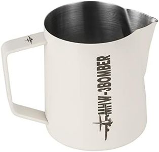 MHW-3BOMBER Espresso Steaming Pitcher Milk Frothing Pitcher Stainless Steel Milk Coffee Cappuccino Latte Art Barista Cup 13.5oz/400ml (Matte White) P5019W