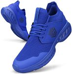 Giniros Mens Trainers Running Shoes Lightweight Walking Sport Athletic Gym Fitness Breathable Mesh Slip on Arch Support Tennis Shoes Work Outdoor Jogging Training Casual Comfortable Fashion Sneakers