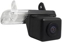 Navinio Backup Camera for Car, Waterproof Rear-view License Plate Car Rear Reverse Parking Camera for C/E/CLS/CLK/SLK/SL Class W209 W203 W211 W219 E320 R171 S211 R230 C219 (No. 2 size 25*65mm Up Round Edge)