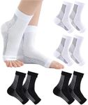 4 Pair Compression Socks for Women, Compression Socks for Men, Open Toe Neuropathy Pain Relief Socks Neuropathy Socks, Pain Relief Socks Bamboo Compression Socks, Neuro Socks For Heel Pain Relief, Ankle Support & Plantar Fasciitis