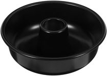 Yardwe Angel Food Cake Pan, 7.6 inch Round Chiffon Cake Mold Aluminum Tube Pan Baking Cake Mould Donut Baking Pan (Black)