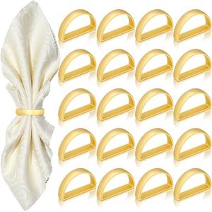 KPOSIYA Metal Gold Napkin Rings Set of 96 for Fall Thanksgiving Christmas