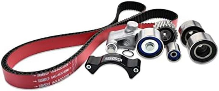 IAG Performance Timing Belt Kit w/Red Racing Belt, Timing Guide, Idlers & Tensioner for Subaru WRX 02-14, 04-21 STI, 05-12 Legacy GT, 04-13 Forester XT